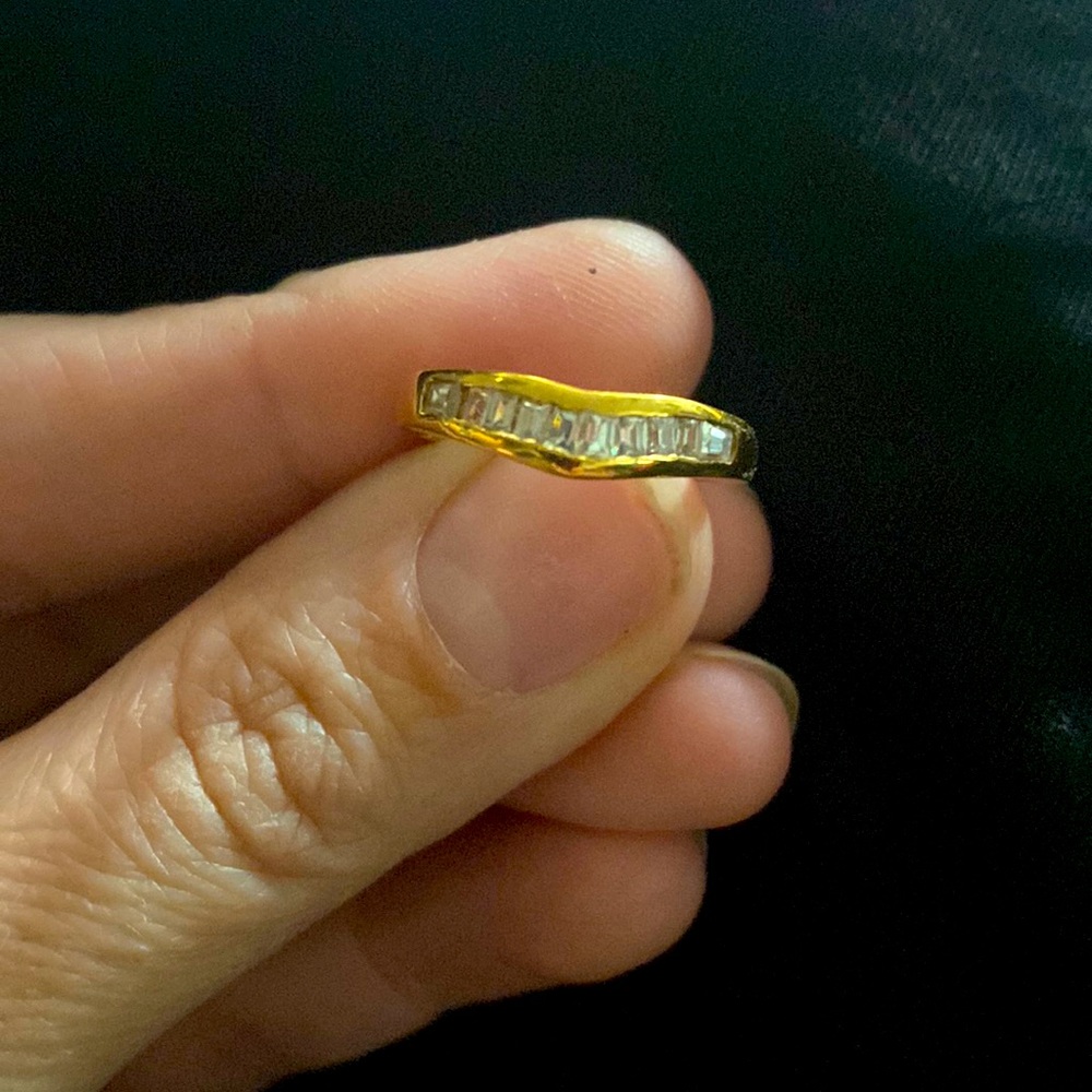 Sweetheart design gold plated ring